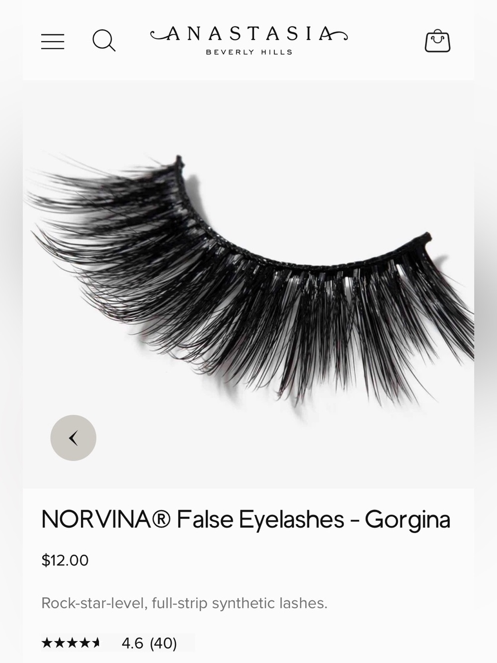 ✨NIB ✨ Anastasia Norvina False Lashes - Gorgina